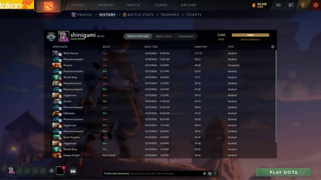 cara melihat Dota 2 Leaderboards